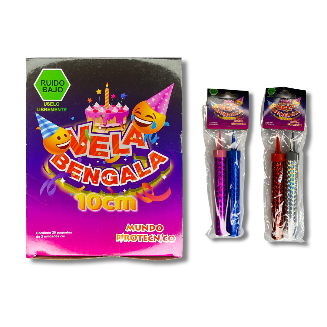Vela Bengala 10cm - Caja x 20 Packs