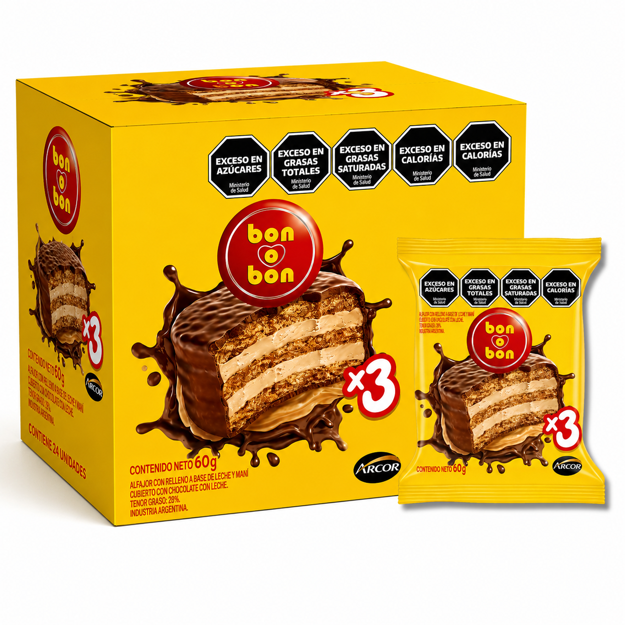 Caja alfajor Bon o Bon Triple