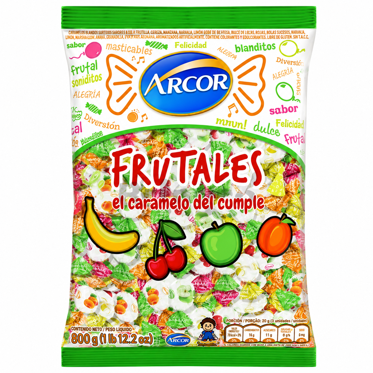 Caramelos Frutales Arcor 800 g
