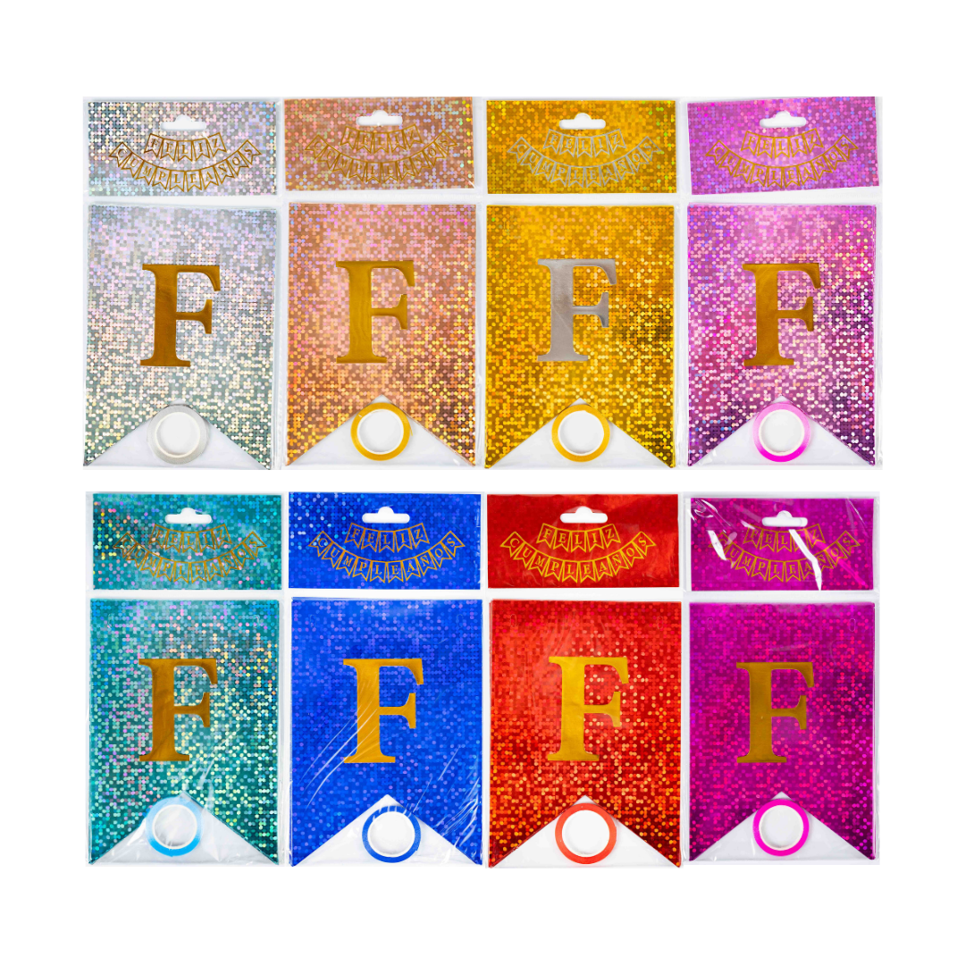 Cartel Feliz Cumpleaños Holográfico