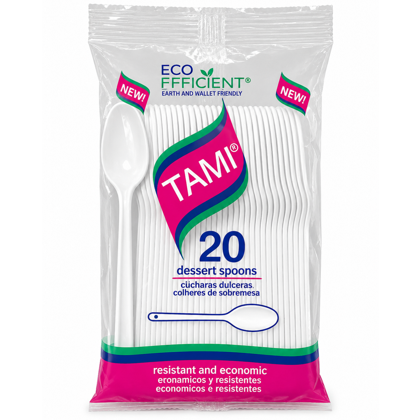 Cucharas Descartables Tami - Blanco