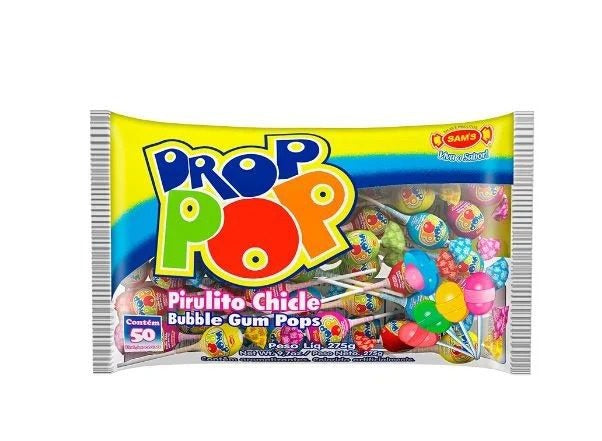 Chupetines Pirulitos con Chicle Drop Pop Sam's